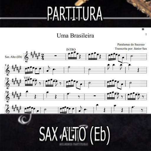 Partitura Uma Brasileira (Paralamas do Sucesso) Sax Alto