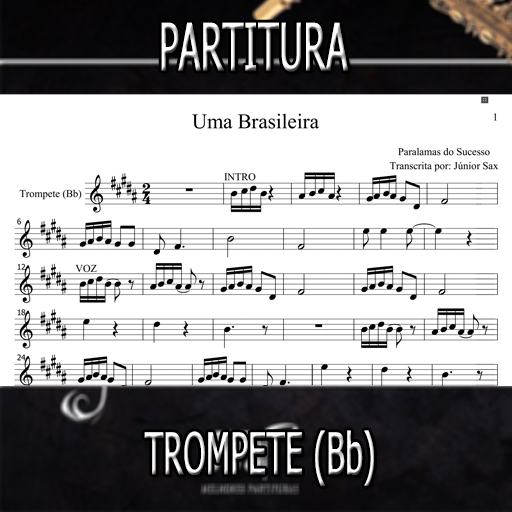 Partitura Uma Brasileira (Paralamas do Sucesso) Trompete