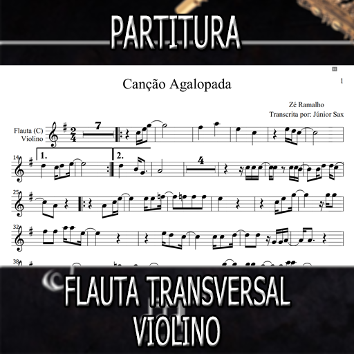 Partitura Canção Agalopada (Zé Ramalho) Flauta-Violino