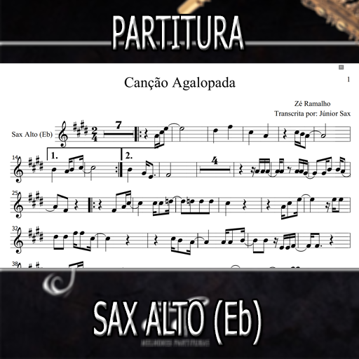 Partitura Canção Agalopada (Zé Ramalho) Sax Alto