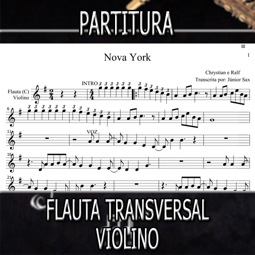 Partitura Nova York (Chrystian e Ralf) Flauta-Violino