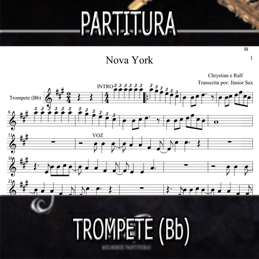 Partitura Nova York (Chrystian e Ralf) Trompete