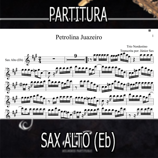 Partitura Petrolina Juazeiro (Trio Nordestino) Sax Alto