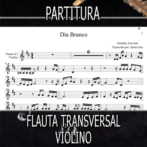 Partitura Dia Branco (Geraldo Azevedo) Flauta-Violino