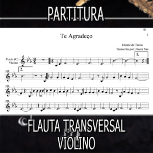 Te Agradeço (Diante do Trono) – Flauta-Violino (C)