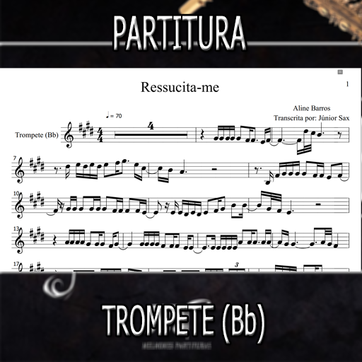 Partitura Ressucita-me (Aline Barros) Trompete