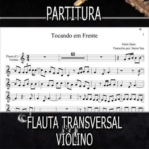 Partitura Tocando em Frente (Almir Sater) Flauta-Violino