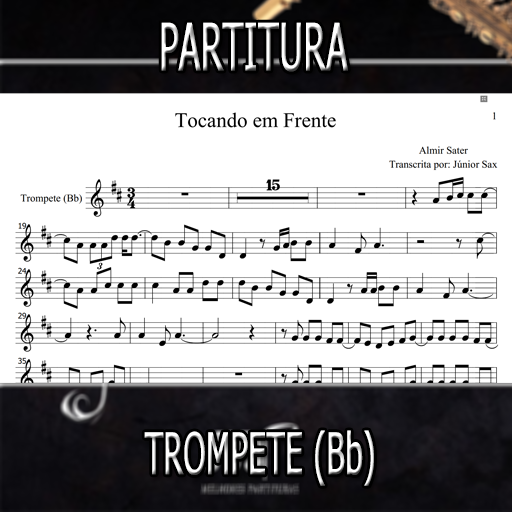 Partitura Tocando em Frente (Almir Sater) Trompete