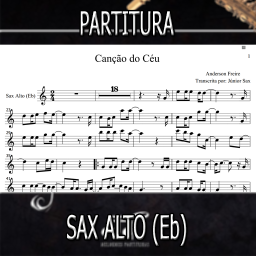 Partitura Canção do Céu (Anderson Freire) Sax Alto