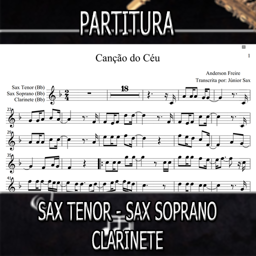 Partitura Canção do Céu (Anderson Freire) Sax Tenor-Soprano-Clarinete