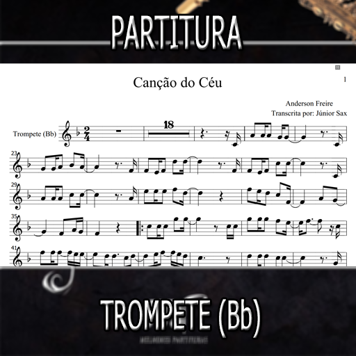 Partitura Canção do Céu (Anderson Freire) Trompete