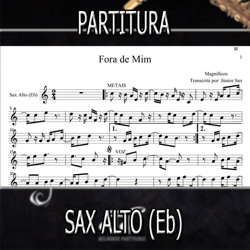 Partitura Fora de Mim (Magníficos) Sax Alto