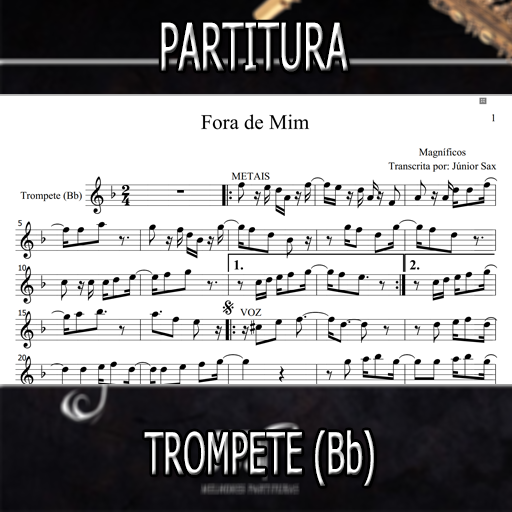 Partitura Fora de Mim (Magníficos) Trompete