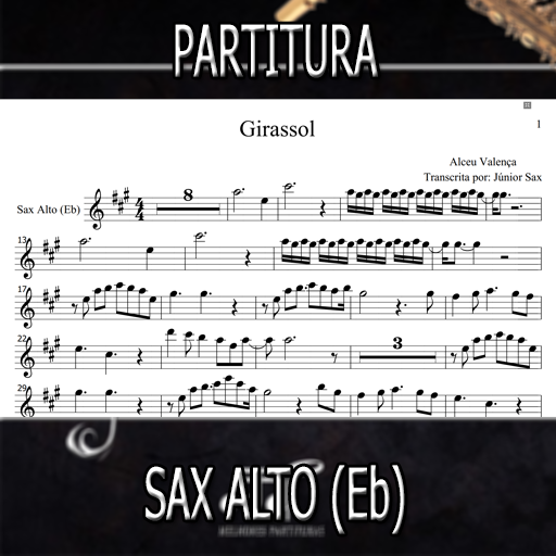 Partitura Girassol (Alceu Valença) Sax Alto