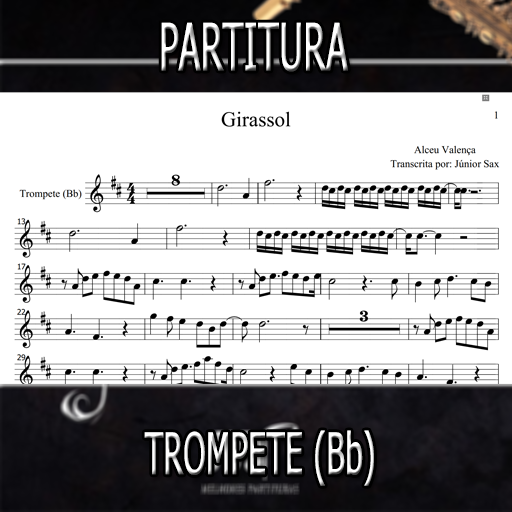 Partitura Girassol (Alceu Valença) Trompete