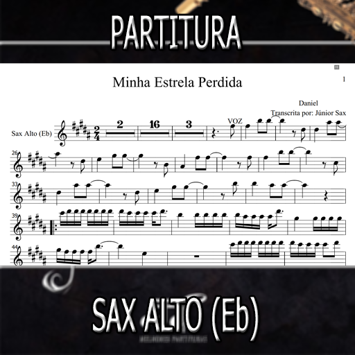 Partitura Minha Estrela Perdida (Daniel) Sax Alto