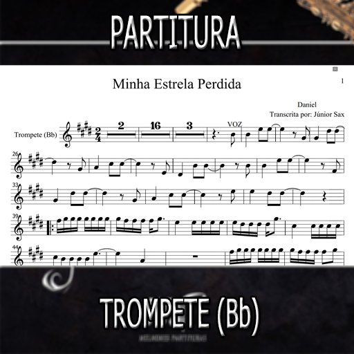 Partitura Minha Estrela Perdida (Daniel) Trompete