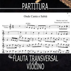 Onde Canta o Sabiá (Mastruz com Leite) – Flauta-Violino (C)