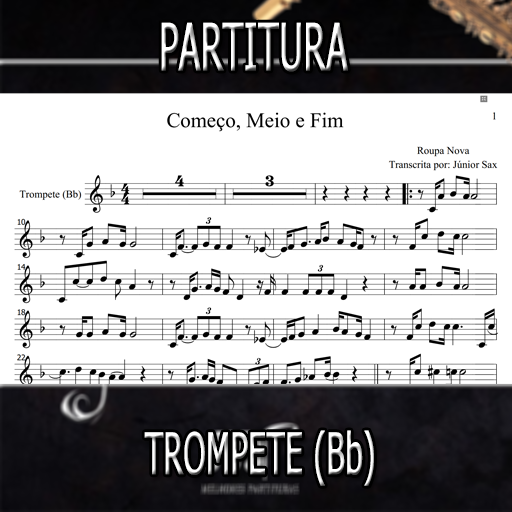 Partitura Começo, Meio e Fim (Roupa Nova) Trompete