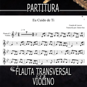 Partitura Eu Cuido de Ti (Canção e Louvor) Flauta-Violino
