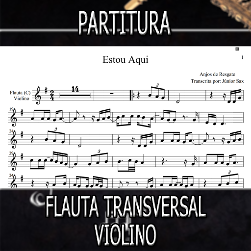 Partitura Estou Aqui (Anjos de Resgate) Flauta-Violino