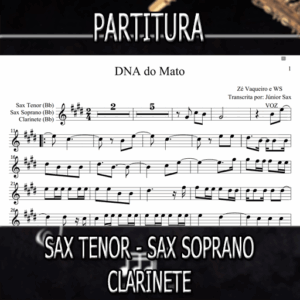 DNA do Mato (Zé Vaqueiro) – Sax Tenor-Soprano-Clarinete (Bb)