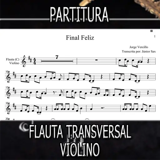 Partitura Final Feliz (Jorge Vercillo) Flauta-Violino