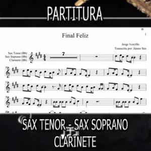 Final Feliz (Jorge Vercillo) – Sax Tenor-Soprano-Clarinete (Bb)