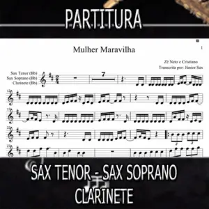 Mulher Maravilha (Zé Neto e Cristiano) – Sax Tenor-Soprano-Clarinete (Bb)