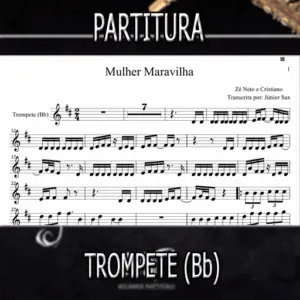 Partitura Mulher Maravilha (Zé Neto e Cristiano) Trompete