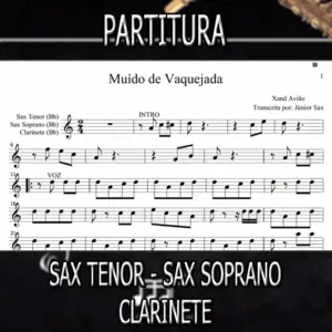 Muído de Vaquejada (Xand Avião) – Sax Tenor-Soprano-Clarinete (Bb)