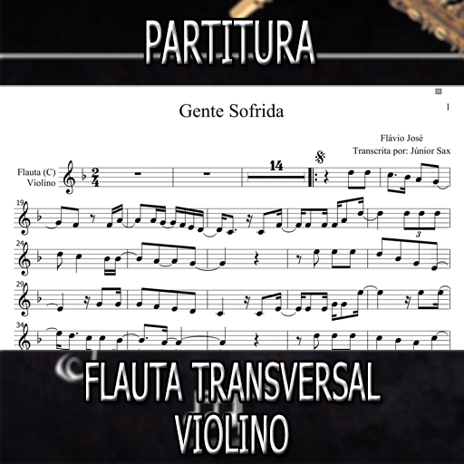 Partitura Gente Sofrida (Flávio José) Flauta-Violino