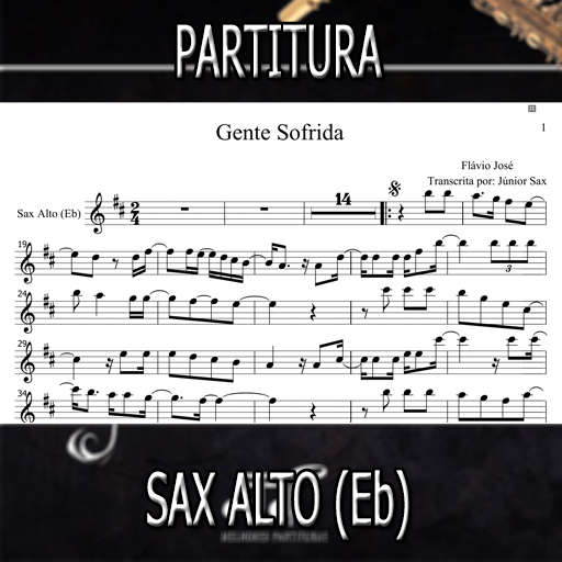 Partitura Gente Sofrida (Flávio José) Sax Alto