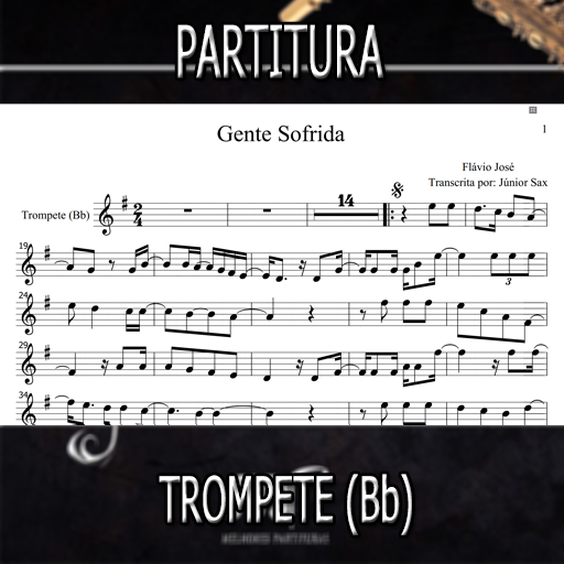 Partitura Gente Sofrida (Flávio José) Trompete