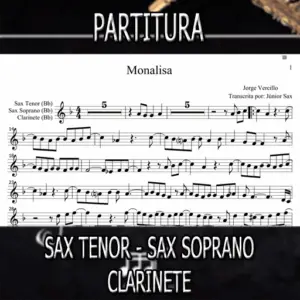 Monalisa (Jorge Vercillo) – Sax Tenor-Soprano-Clarinete (Bb)