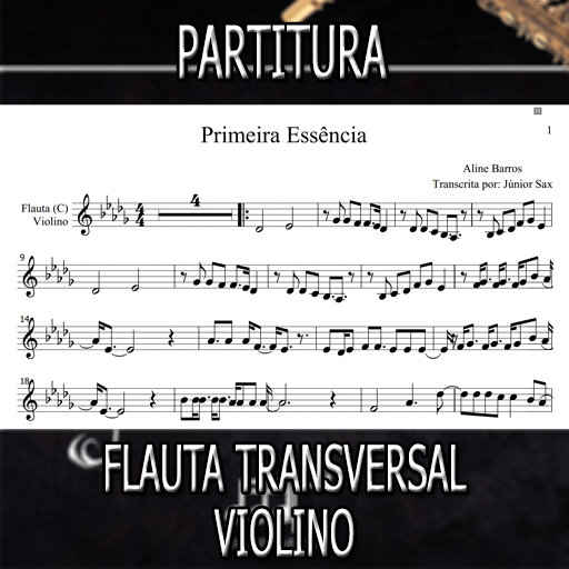 Partitura Primeira Essência (Aline Barros) Flauta-Violino