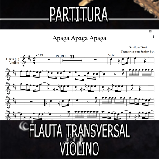 Partitura Apaga Apaga Apaga (Danilo e Davi) Flauta-Violino