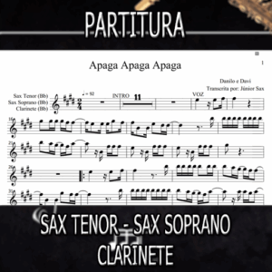 Apaga Apaga Apaga (Danilo e Davi) – Sax Tenor-Soprano-Clarinete (Bb)