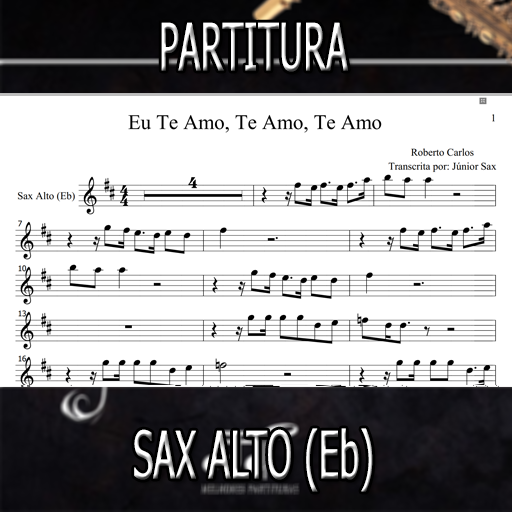 Partitura Eu Te Amo (Roberto Carlos) Sax Alto