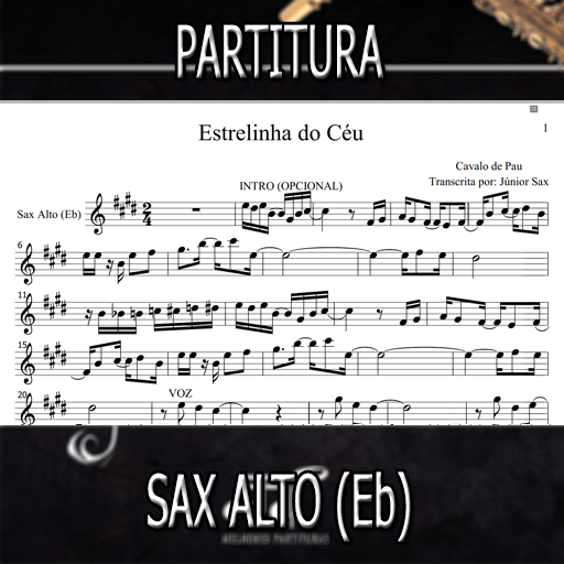 Partitura Estrelinha do Céu (Cavalo de Pau) Sax Alto