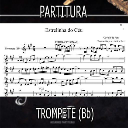 Partitura Estrelinha do Céu (Cavalo de Pau) Trompete