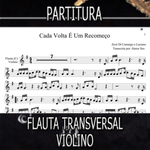Cada Volta É Um Recomeço (Zezé Di Camargo e Luciano) – Flauta-Violino (C)