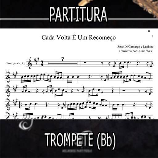 Partitura Cada Volta É Um Recomeço (Zezé Di Camargo e Luciano) Trompete