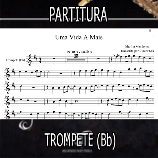 Partitura Uma Vida A Mais (Marília Mendonça) Trompete
