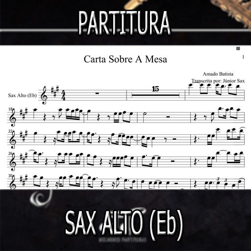 Partitura Carta Sobre A Mesa (Amado Batista) Sax Alto