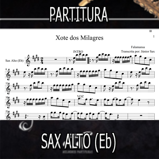 Partitura Xote dos Milagres (Falamansa) Sax Alto